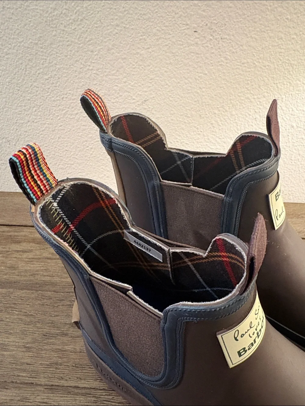 NEW [Barbour] x Paul Smith Rustic Ankle Wellingtons Chelsea Rain Boots Men’s 7